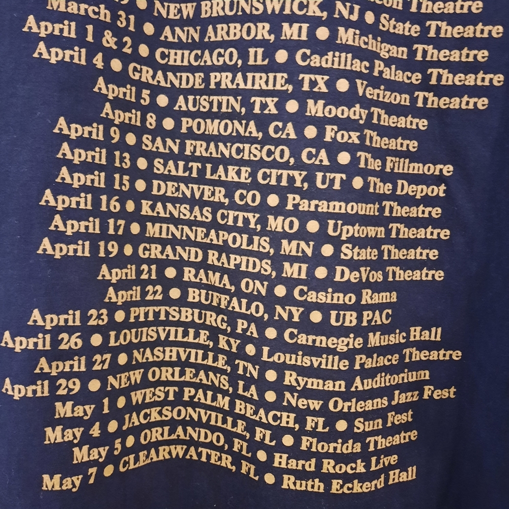 Jeff Beck 2011 US World Tour Short Sleeve Tee Shirt 2X - Picture 7 of 12